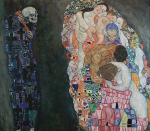 Funeral Blues Gustav Klimt Death and Life 1908 painting